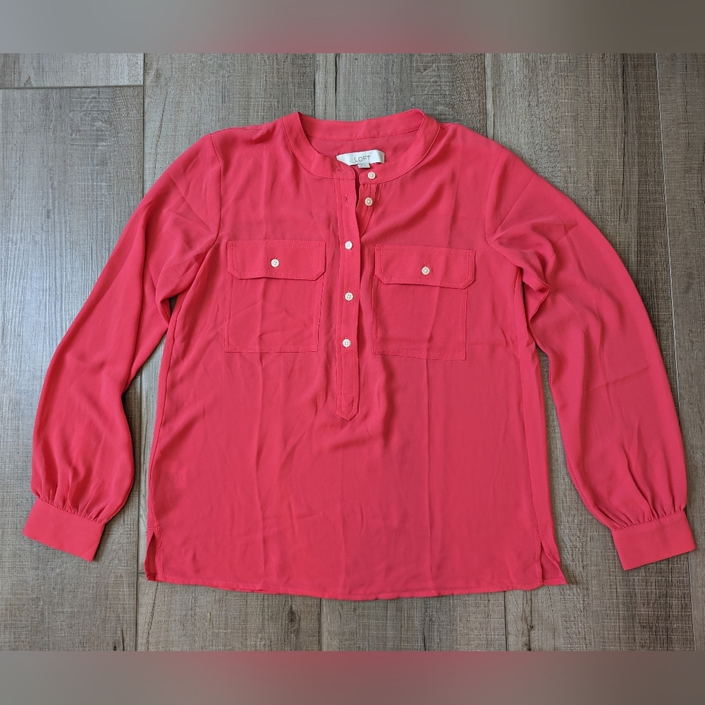 LOFT Long Sleeve Blouse Shirt XSmall